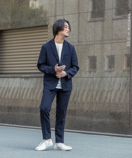 URBAN RESEARCH ROSSO MEN（アーバンリサーチロッソメン）の「『XLサイズあり』『セットアップ対応』サマーツイードテーパードパンツ（スーツパンツ・メンズ・ネイビー/ブラック・MEDIUM/LARGE/X-LARGE）」の7枚目の写真