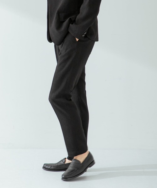 URBAN RESEARCH ROSSO MEN（アーバンリサーチロッソメン）の「『XLサイズあり』『セットアップ対応』サマーツイードテーパードパンツ（スーツパンツ・メンズ・ネイビー/ブラック・MEDIUM/LARGE/X-LARGE）」の10枚目の写真