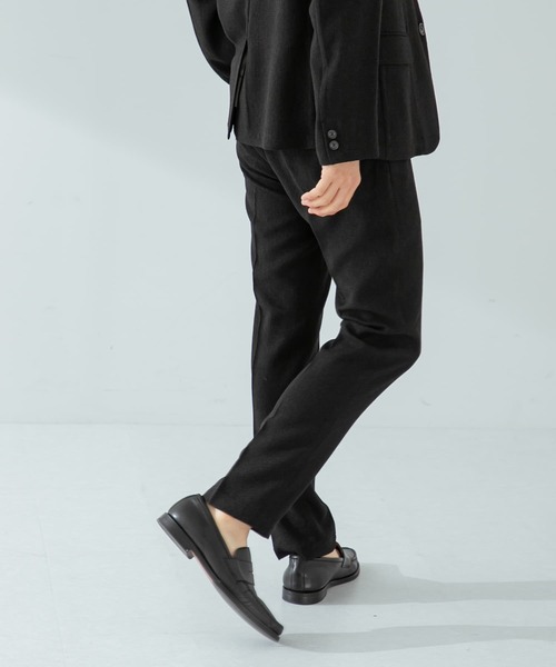 URBAN RESEARCH ROSSO MEN（アーバンリサーチロッソメン）の「『XLサイズあり』『セットアップ対応』サマーツイードテーパードパンツ（スーツパンツ・メンズ・ネイビー/ブラック・MEDIUM/LARGE/X-LARGE）」の12枚目の写真