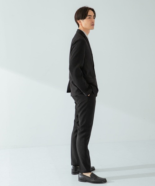 URBAN RESEARCH ROSSO MEN（アーバンリサーチロッソメン）の「『XLサイズあり』『セットアップ対応』サマーツイードテーパードパンツ（スーツパンツ・メンズ・ネイビー/ブラック・MEDIUM/LARGE/X-LARGE）」の14枚目の写真