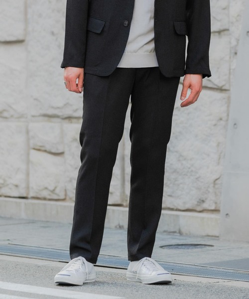 URBAN RESEARCH ROSSO MEN（アーバンリサーチロッソメン）の「『XLサイズあり』『セットアップ対応』サマーツイードテーパードパンツ（スーツパンツ・メンズ・ネイビー/ブラック・MEDIUM/LARGE/X-LARGE）」の15枚目の写真