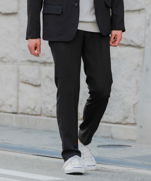 URBAN RESEARCH ROSSO MEN（アーバンリサーチロッソメン）の「『XLサイズあり』『セットアップ対応』サマーツイードテーパードパンツ（スーツパンツ・メンズ・ネイビー/ブラック・MEDIUM/LARGE/X-LARGE）」の16枚目の写真