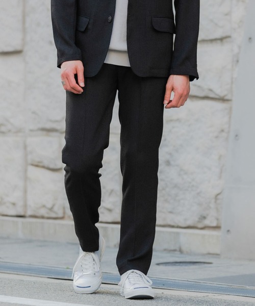 URBAN RESEARCH ROSSO MEN（アーバンリサーチロッソメン）の「『XLサイズあり』『セットアップ対応』サマーツイードテーパードパンツ（スーツパンツ・メンズ・ネイビー/ブラック・MEDIUM/LARGE/X-LARGE）」の17枚目の写真