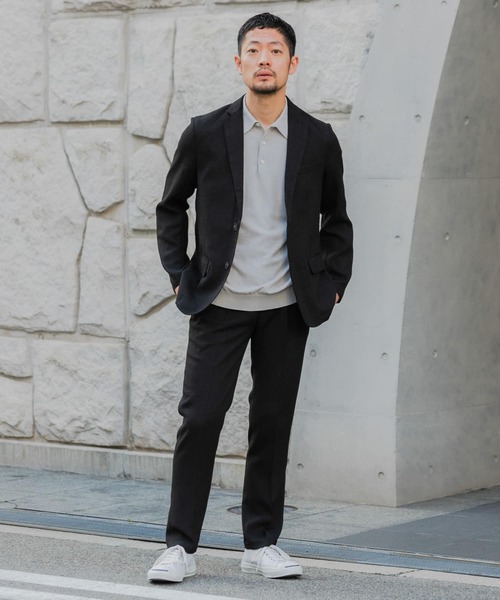 URBAN RESEARCH ROSSO MEN（アーバンリサーチロッソメン）の「『XLサイズあり』『セットアップ対応』サマーツイードテーパードパンツ（スーツパンツ・メンズ・ネイビー/ブラック・MEDIUM/LARGE/X-LARGE）」の20枚目の写真