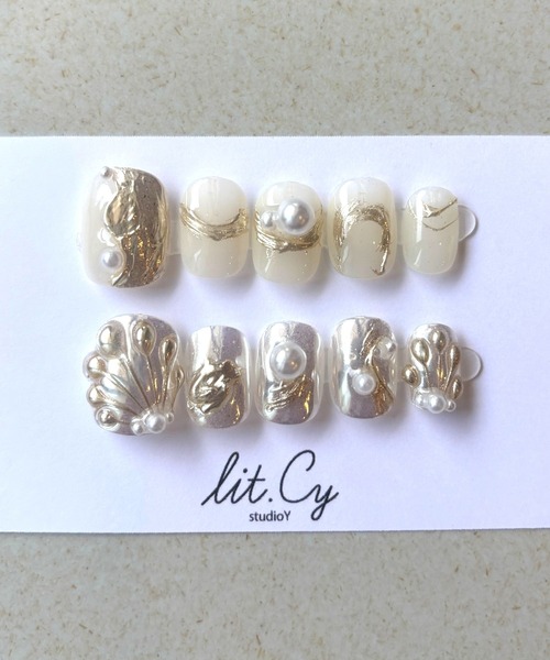 lit.Cy（リットシー）の「lit.Cy ネイルチップ（ネイルシール/ネイルチップ・レディース・マルチ/ベージュ/ブラウン/その他/ブルー/ブラック/その他1/イエロー/ホワイト系その他/ベージュ系その他/オフホワイト/その他2/その他3/ピンク/ブラック系その他/ホワイト系その他2/グリーン/ネイビー/ブラウン系/ブルー系その他/ベージュ系その他3/ベージュ系その他2/パープル/ブラウン系1/クリーム/ピンクベージュ/ブラック系その他2/パープル系/ベージュ系その他4/グレー/ブラック系その他3/ブラック系その他4/その他4/ブラック系その他5/グレー系1/ベージュ系その他5/レッド/ピンク系/ピンク系1/ブルー系その他2/ベージュ系その他6/グレー系2/その他6/その他5/ホワイト×ブラック/ピンク系2/ベージュ系その他7/ホワイト系その他3/ネイビー系/ベージュ系/グリーン系その他/ブラウン系2/ピンク系3/ブラック系その他6/ピンク系4/ベージュ系1/ネイビー系2/ホワイト系その他4/ブルー系その他3/その他7/ピンク系5/グレー系その他3/ベージュ系2/パープル系1/その他8/その他9/ブラウン系3/グレー系その他/ホワイト系その他5/ベージュ系3/ブラック系その他7/その他10・FREE）」の7枚目の写真