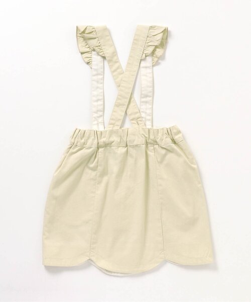 apres les cours（アプレレクール）の「フリル2WAYスカラップジャンパースカート（ジャンパースカート・キッズ・アイボリー/インディゴブルー・80/140/110/100/90/130/120）」の9枚目の写真