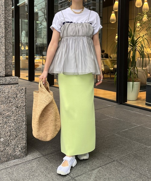 DouDou(ドゥドゥ)の「オーガンジーキャミ(キャミソール・レディース・ブラック/グレー/ピンクベージュ・FREE)」の10枚目の写真