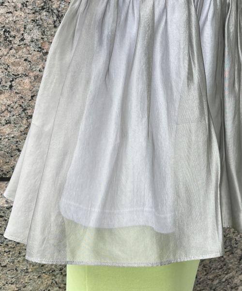 DouDou(ドゥドゥ)の「オーガンジーキャミ(キャミソール・レディース・ブラック/グレー/ピンクベージュ・FREE)」の21枚目の写真