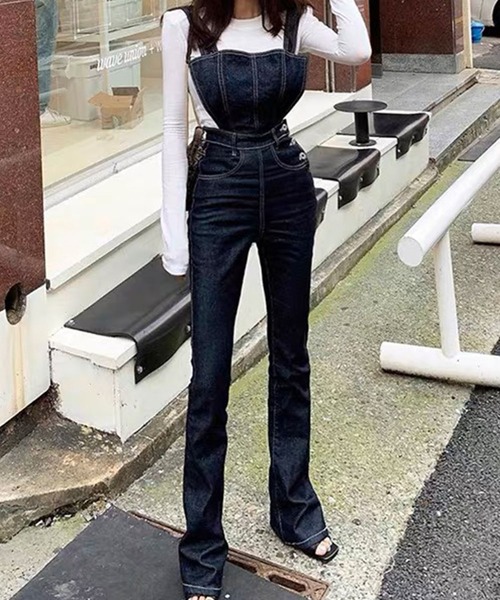 SPIGA（スピーガ）の「ﾃﾞﾆﾑｻﾛﾍﾟｯﾄ（サロペット/オーバーオール・レディース・ブルー/ブラック・FREE）」の6枚目の写真