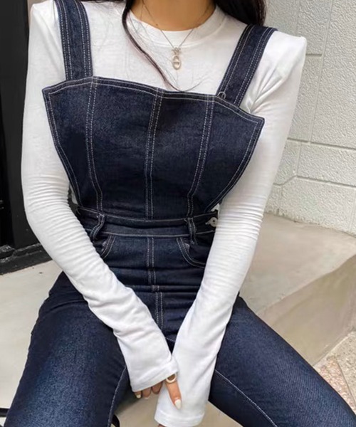 SPIGA（スピーガ）の「ﾃﾞﾆﾑｻﾛﾍﾟｯﾄ（サロペット/オーバーオール・レディース・ブルー/ブラック・FREE）」の7枚目の写真