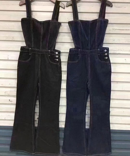 SPIGA（スピーガ）の「ﾃﾞﾆﾑｻﾛﾍﾟｯﾄ（サロペット/オーバーオール・レディース・ブルー/ブラック・FREE）」の9枚目の写真
