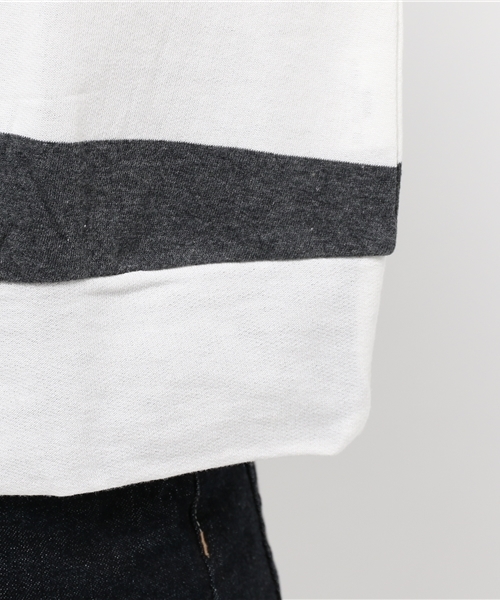 mystic(ミスティック)の「【Omekashi】太ボーダーボートネックプルオーハ(Tシャツ/カットソー・レディース・チャコールグレー/ネイビー・フリ-)」の5枚目の写真