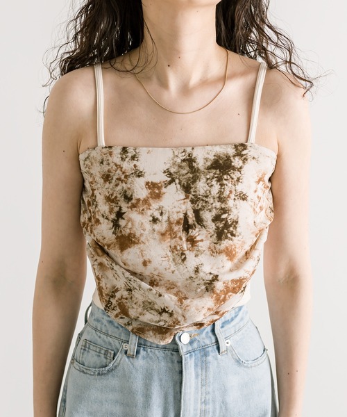 mystic（ミスティック）の「プリントレイヤードキャミソール（キャミソール・レディース・パープル/イエロー/オリーブ・FREE）」の10枚目の写真