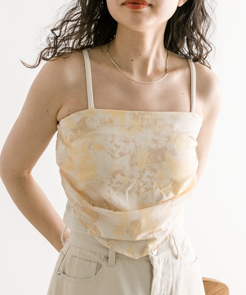 mystic（ミスティック）の「プリントレイヤードキャミソール（キャミソール・レディース・パープル/イエロー/オリーブ・FREE）」の6枚目の写真