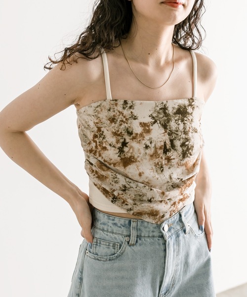 mystic（ミスティック）の「プリントレイヤードキャミソール（キャミソール・レディース・パープル/イエロー/オリーブ・FREE）」の14枚目の写真