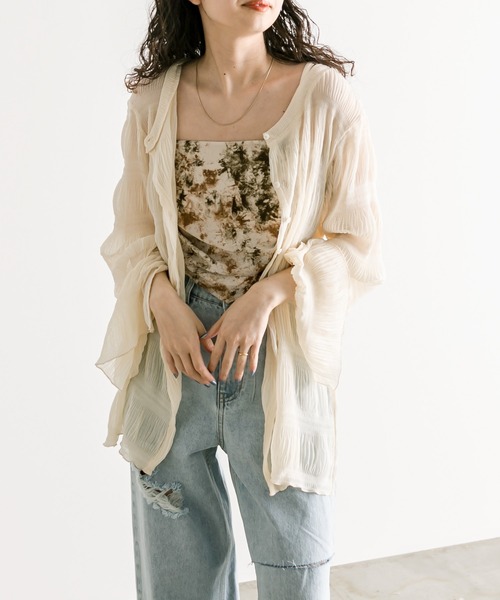 mystic（ミスティック）の「プリントレイヤードキャミソール（キャミソール・レディース・パープル/イエロー/オリーブ・FREE）」の7枚目の写真