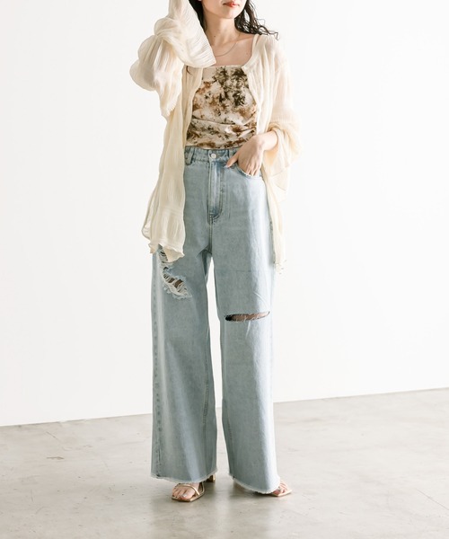 mystic（ミスティック）の「プリントレイヤードキャミソール（キャミソール・レディース・パープル/イエロー/オリーブ・FREE）」の21枚目の写真