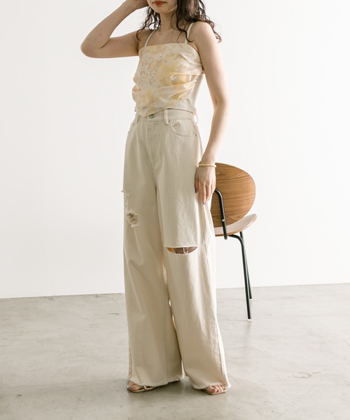 mystic（ミスティック）の「プリントレイヤードキャミソール（キャミソール・レディース・パープル/イエロー/オリーブ・FREE）」の17枚目の写真