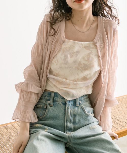 mystic（ミスティック）の「プリントレイヤードキャミソール（キャミソール・レディース・パープル/イエロー/オリーブ・FREE）」の16枚目の写真