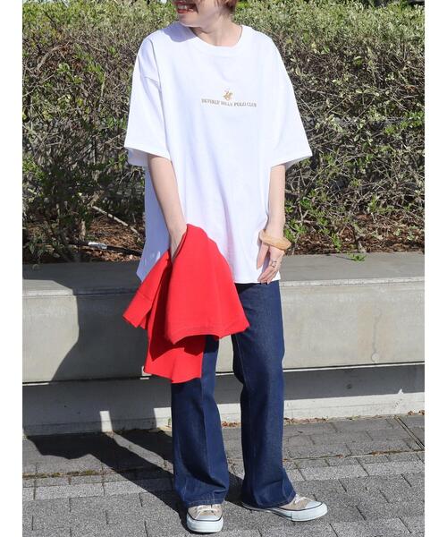 BEVERLY HILLS POLO CLUB（ビバリーヒルズポロクラブ）の「B.H POLO CLUB フロントロゴ刺繍 TEE（Tシャツ/カットソー・レディース・ブラック/オフホワイト/ピンク・FREE）」の11枚目の写真