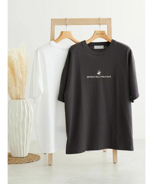 BEVERLY HILLS POLO CLUB（ビバリーヒルズポロクラブ）の「B.H POLO CLUB フロントロゴ刺繍 TEE（Tシャツ/カットソー・レディース・ブラック/オフホワイト/ピンク・FREE）」の18枚目の写真