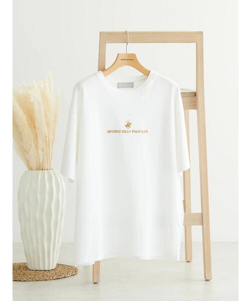 BEVERLY HILLS POLO CLUB（ビバリーヒルズポロクラブ）の「B.H POLO CLUB フロントロゴ刺繍 TEE（Tシャツ/カットソー・レディース・ブラック/オフホワイト/ピンク・FREE）」の20枚目の写真