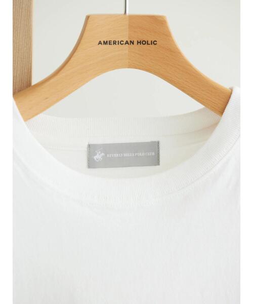 BEVERLY HILLS POLO CLUB（ビバリーヒルズポロクラブ）の「B.H POLO CLUB フロントロゴ刺繍 TEE（Tシャツ/カットソー・レディース・ブラック/オフホワイト/ピンク・FREE）」の22枚目の写真