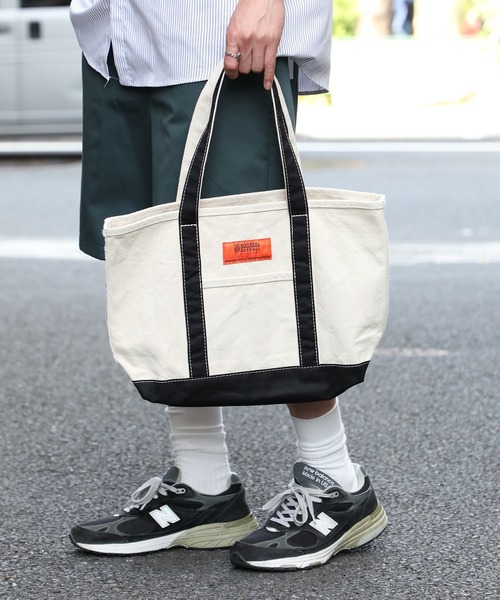 UNIVERSAL OVERALL(ユニバーサルオーバーオール)の「【UNIVERSAL OVERALL】UO TOTE BAG (MEDIUM) UVO-151(トートバッグ・メンズ・ブラック/ネイビー/ベージュ/オレンジ・FREE)」の16枚目の写真