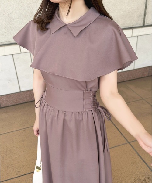 apres jour(アプレジュール)の「ケープデザインワンピース【ZOZOTOWN限定アイテム】(ワンピース・レディース・モカ/アイボリー/ピンクベージュ/ネイビー・X-LARGE/フリー)」の13枚目の写真