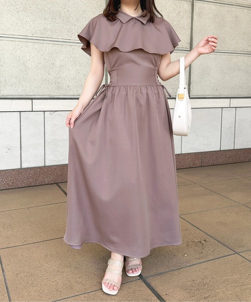 apres jour(アプレジュール)の「ケープデザインワンピース【ZOZOTOWN限定アイテム】(ワンピース・レディース・モカ/アイボリー/ピンクベージュ/ネイビー・X-LARGE/フリー)」の16枚目の写真