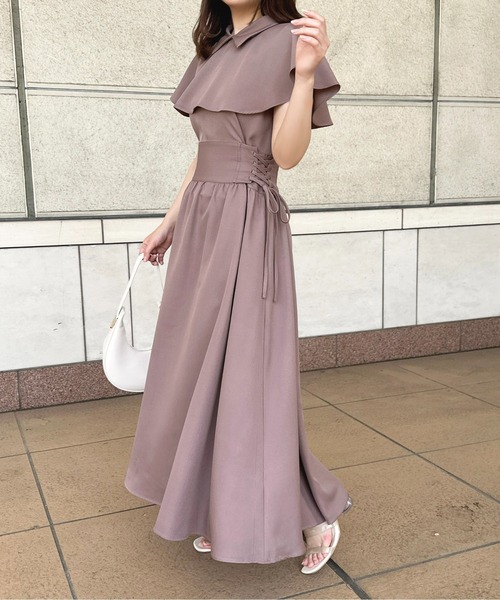 apres jour(アプレジュール)の「ケープデザインワンピース【ZOZOTOWN限定アイテム】(ワンピース・レディース・モカ/アイボリー/ピンクベージュ/ネイビー・X-LARGE/フリー)」の21枚目の写真