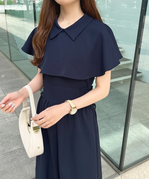 apres jour(アプレジュール)の「ケープデザインワンピース【ZOZOTOWN限定アイテム】(ワンピース・レディース・モカ/アイボリー/ピンクベージュ/ネイビー・X-LARGE/フリー)」の22枚目の写真