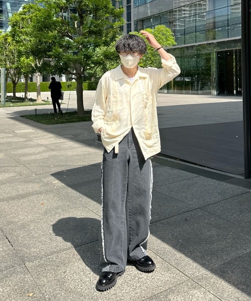 パンツ Bicolor Semi-Flare Denim Jent louis Bicolor Semi-Flare Denim - メルカリ