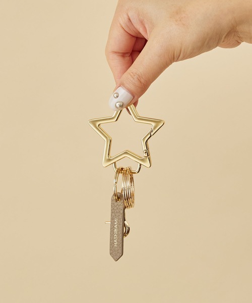 HASHIBAMI(ハシバミ)の「【HASHIBAMI】スターカラビナ キーリング(キーホルダー・レディース・ゴールド系1/ゴールド系2/シルバー・FREE)」の8枚目の写真