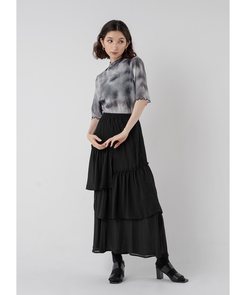 Adoon plain（アドーンプレーン）の「シアートップス / 半袖（Tシャツ/カットソー・レディース・ライトブルー/ブラック系その他/ライトパープル/ブラック・FREE）」の13枚目の写真