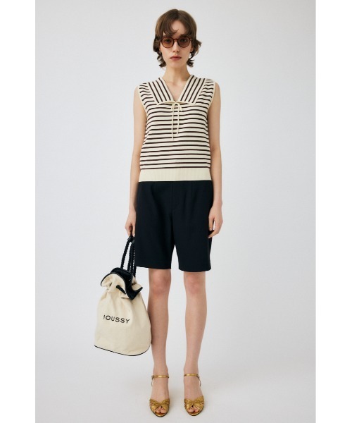 MOUSSY（マウジー）の「LOW RISE HALF パンツ（その他パンツ・レディース・ブラック/グレー・0/1/2）」の3枚目の写真