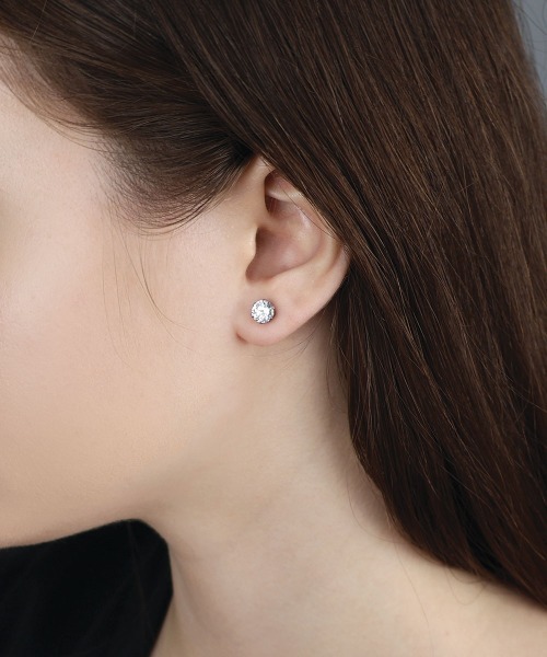 セール】【金属アレルギー対応】 キュービック ジルコニア ピアス