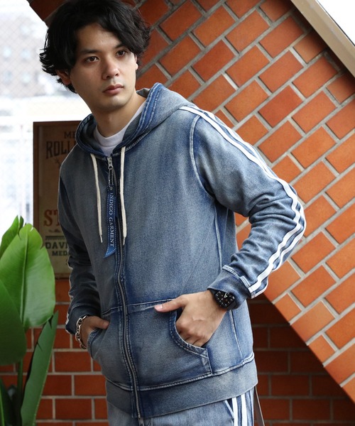 8(eight)（エイト）の「ラインデニムパーカー（パーカー）」 - WEAR