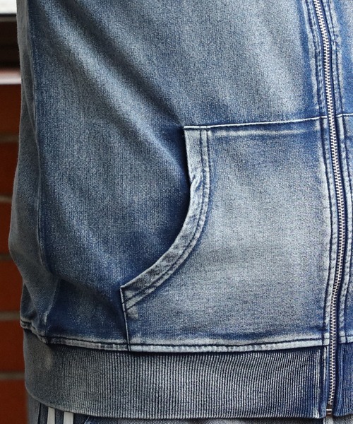 8(eight)(エイト)の「ラインデニムパーカー(パーカー・メンズ・ネイビー系/ネイビー・MEDIUM/X-LARGE/SMALL/LARGE)」の7枚目の写真