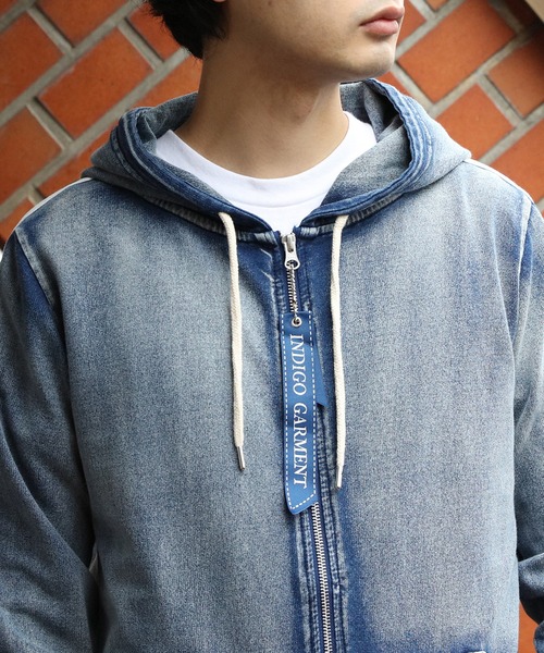 8(eight)(エイト)の「ラインデニムパーカー(パーカー・メンズ・ネイビー系/ネイビー・MEDIUM/X-LARGE/SMALL/LARGE)」の11枚目の写真
