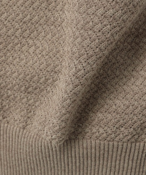 BAYFLOW（ベイフロー）の「シアーニットベスト（ベスト・メンズ・ベージュ/ブラック・FREE）」の4枚目の写真