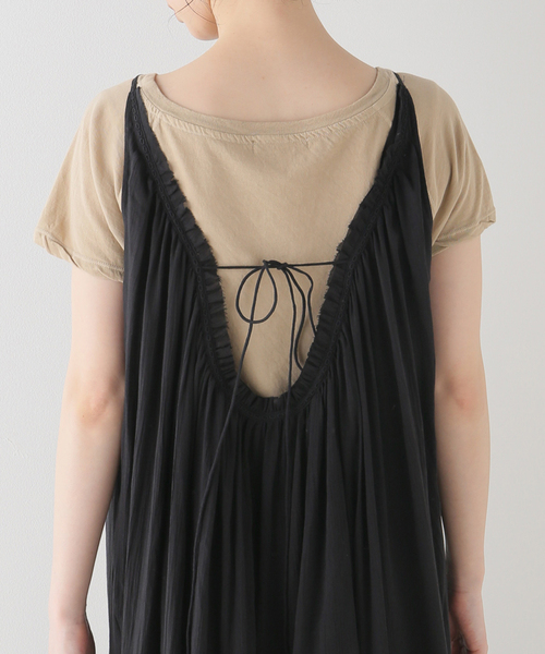 plage(プラージュ)の「RAMIE COTTON MAXI ワンピース(ワンピース・レディース・ベージュ/ブラック・36/38)」の5枚目の写真