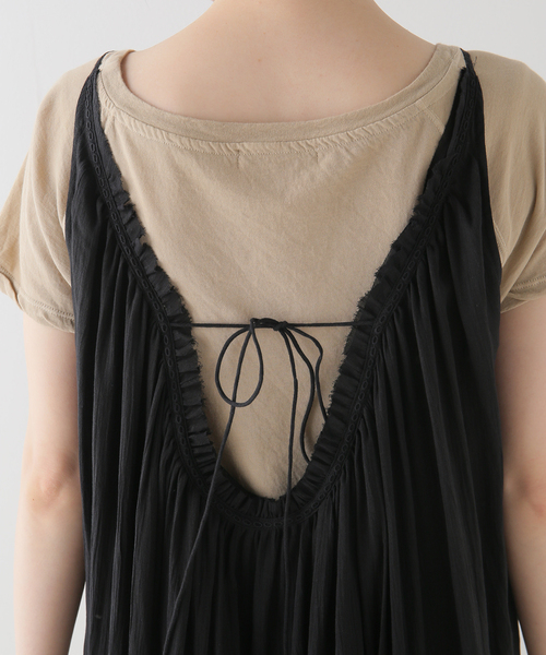 plage(プラージュ)の「RAMIE COTTON MAXI ワンピース(ワンピース・レディース・ベージュ/ブラック・36/38)」の6枚目の写真