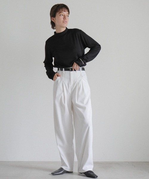 リブセンタープチハイネックトップス（Tシャツ/カットソー）｜select