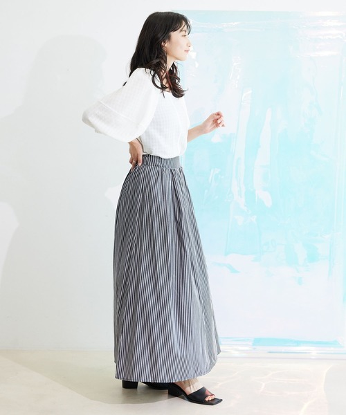 Jayro(ジャイロ)の「袖ボリュームチュニックBL(シャツ/ブラウス・レディース・ホワイト系その他/ブラック/グリーン・M)」の21枚目の写真
