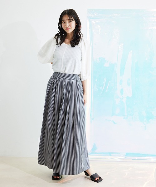Jayro(ジャイロ)の「袖ボリュームチュニックBL(シャツ/ブラウス・レディース・ホワイト系その他/ブラック/グリーン・M)」の20枚目の写真