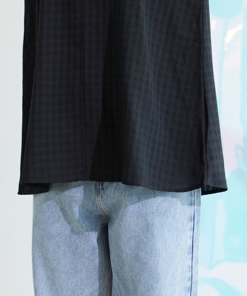 Jayro(ジャイロ)の「袖ボリュームチュニックBL(シャツ/ブラウス・レディース・ホワイト系その他/ブラック/グリーン・M)」の10枚目の写真