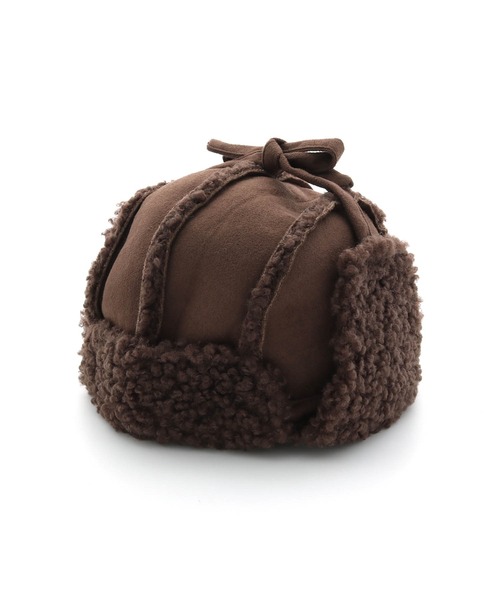 MAKE YOUR DAY（メイクユアデイ）の「ボアパイロットキャップ（キャップ・キッズ・アイボリー/ブラック/ブラウン/ベージュ・56/52/50/54）」の16枚目の写真