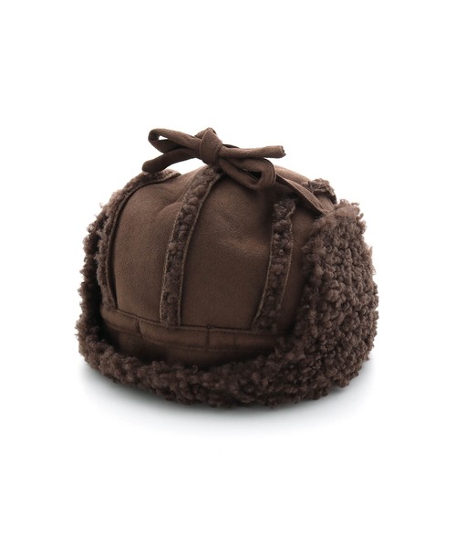 MAKE YOUR DAY（メイクユアデイ）の「ボアパイロットキャップ（キャップ・キッズ・アイボリー/ブラック/ブラウン/ベージュ・56/52/50/54）」の17枚目の写真