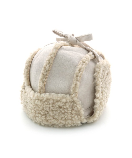 MAKE YOUR DAY（メイクユアデイ）の「ボアパイロットキャップ（キャップ・キッズ・アイボリー/ブラック/ブラウン/ベージュ・56/52/50/54）」の20枚目の写真